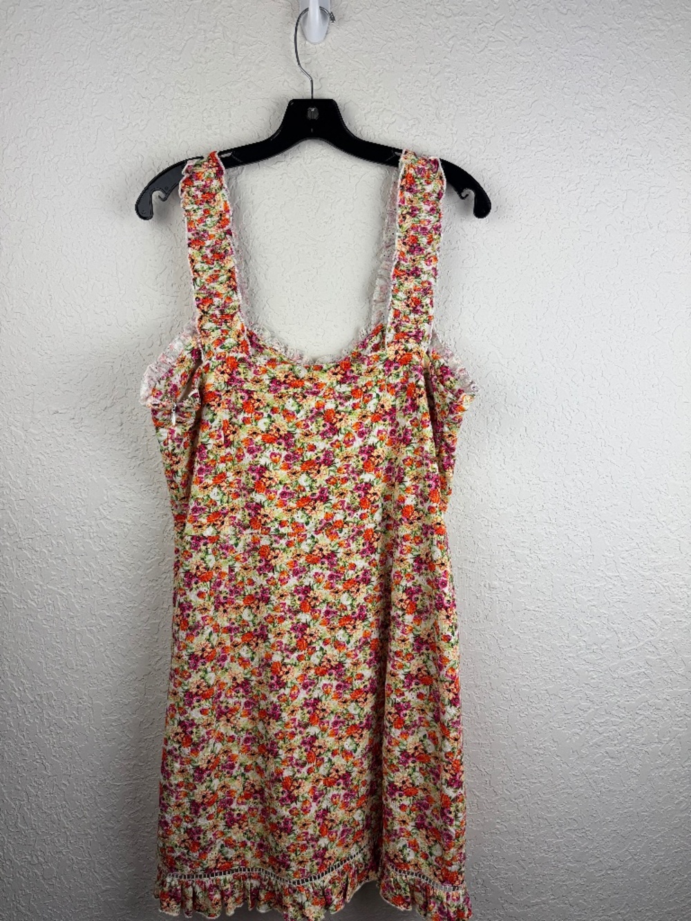 Guess Sangallo Carmen Floral Ruffle Trim Sleeveless Mini Dress Cottagecore Dress - Picture 5 of 12